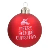 Besondere Weihnachtskugel „Merry F*cking Christmas“, Rot, Glas, 8 Cm