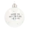 Besondere Weihnachtskugel „Love You More“, Weiß, Glas, 8 Cm