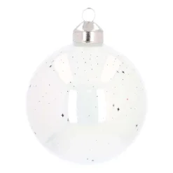 Besondere Weihnachtskugel „Love You More“, Weiß, Glas, 8 Cm