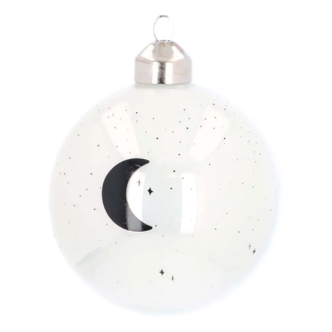 Besondere Weihnachtskugel „Love You More“, Weiß, Glas, 8 Cm