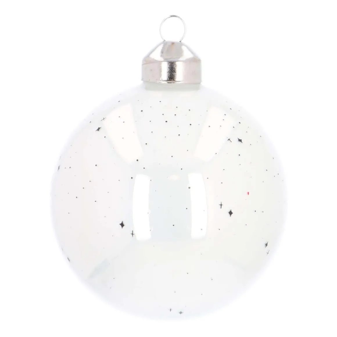 Besondere Weihnachtskugel „Love You More“, Weiß, Glas, 8 Cm