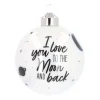 Besondere Weihnachtskugel „Love You To The Moon“, Weiß, Glas, 8 Cm