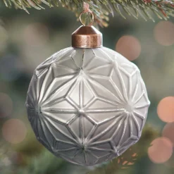 Besondere Weihnachtskugel Geometrisches Design, Cottage Green, Glas, 9