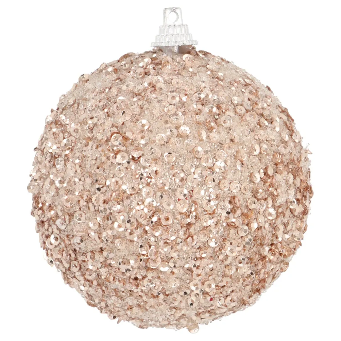 Bezaubernde Weihnachtskugel Perlen, Champagner, Kunststoff, 8 Cm