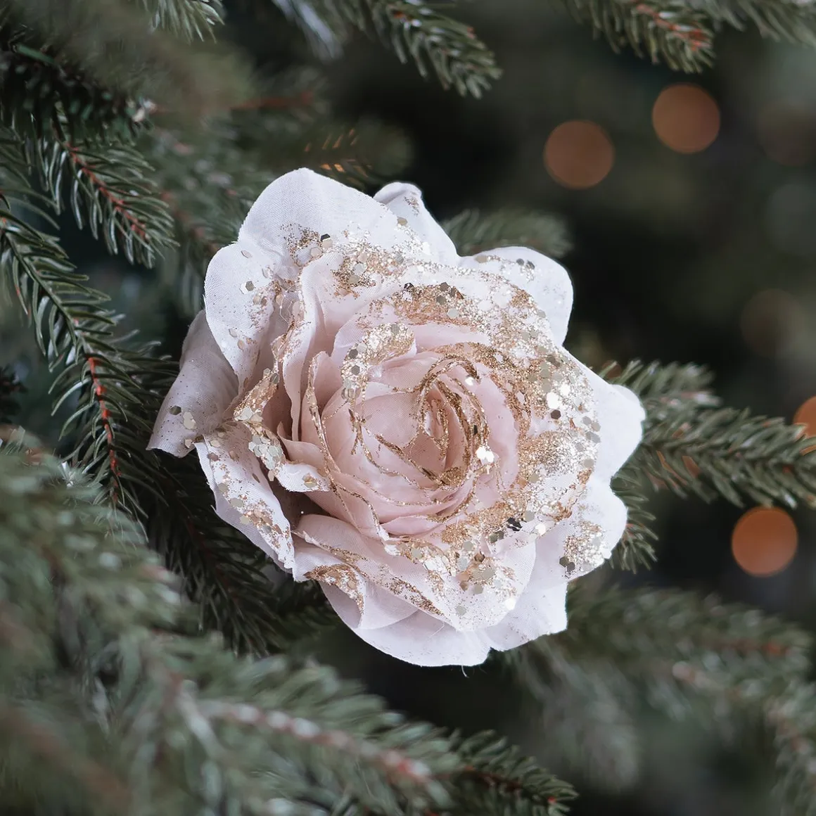 Blume Mit Clip Taupe, Aus Kunststoff, 12 Cm