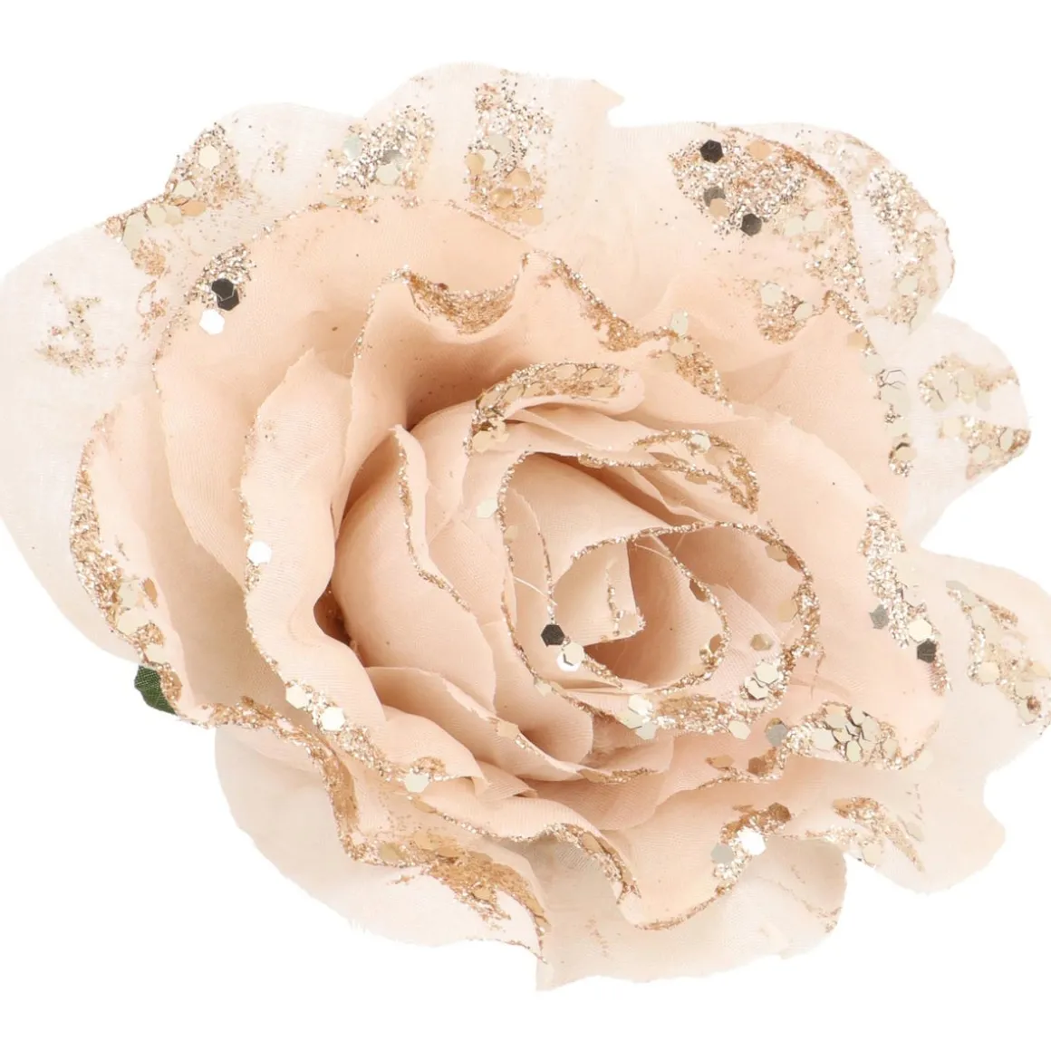 Blume Mit Clip Taupe, Aus Kunststoff, 12 Cm