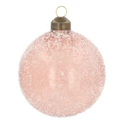 Braune Weihnachtskugel Mit Handgefertigten Kristalmuster