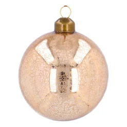 Bronzene Weihnachtsbaumkugel Mit Vintage-Craquelé