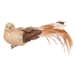 Champagner Vogel Auf Klammer Mit Glitzer