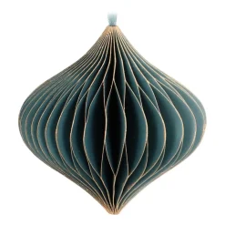 Christbaumschmuck Papier Zwiebelform, Blau, 8 Cm