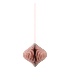 Christbaumschmuck Papier Zwiebelform, Altrosa, 8 Cm