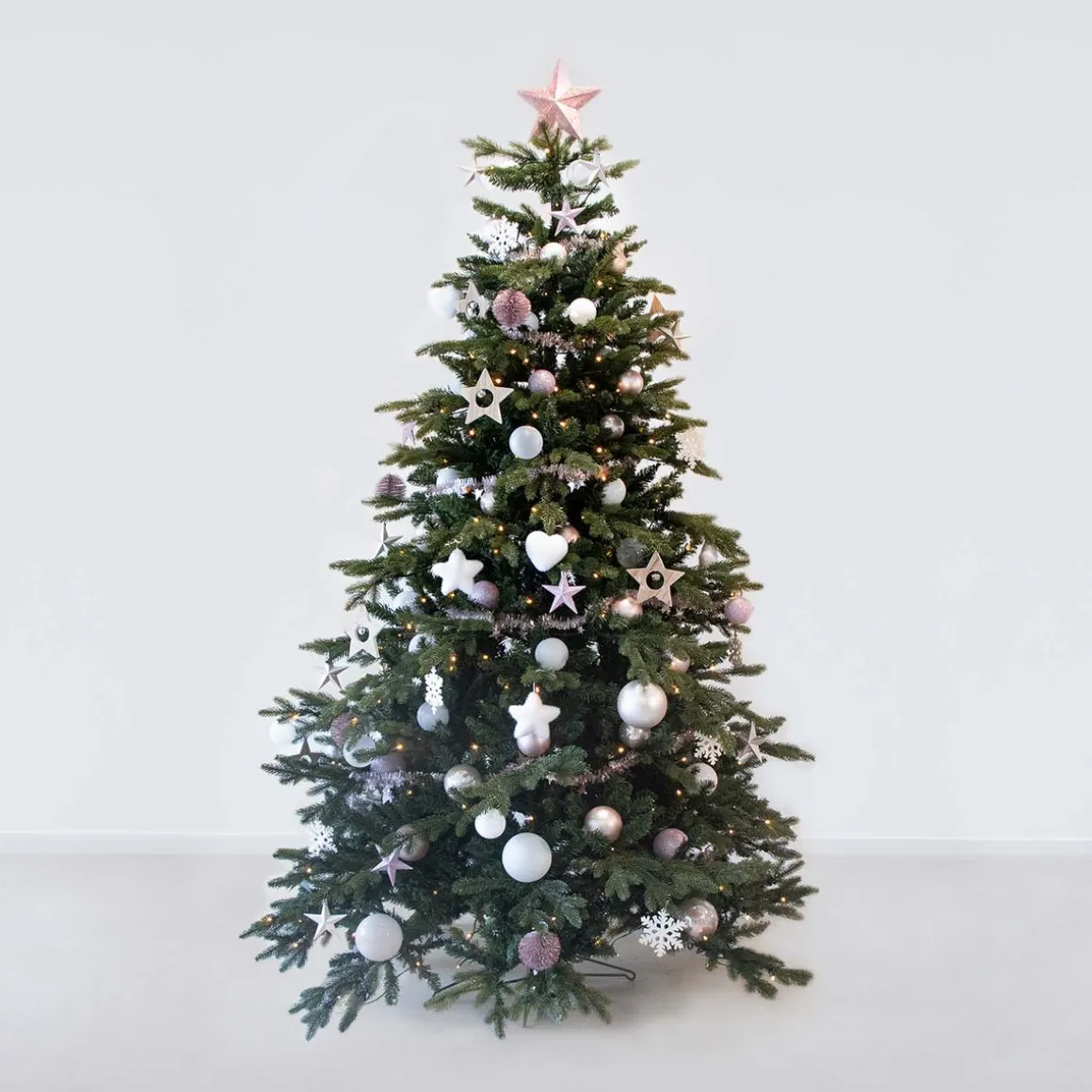 Christbaumschmuck-Komplett-Set „Romantic“, 140 Teile