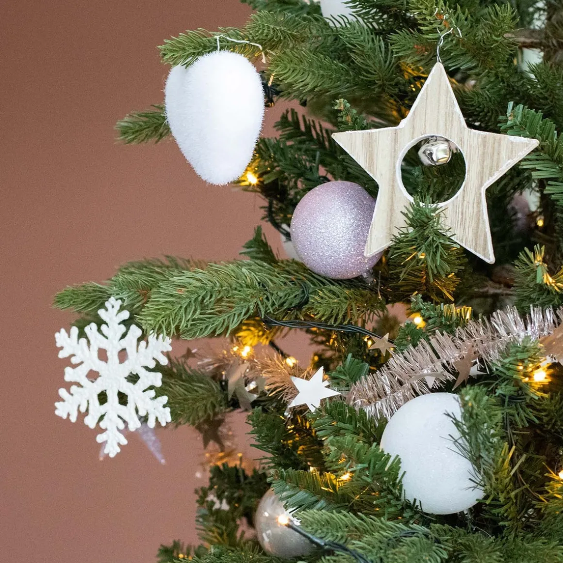 Christbaumschmuck-Komplett-Set „Romantic“, 140 Teile