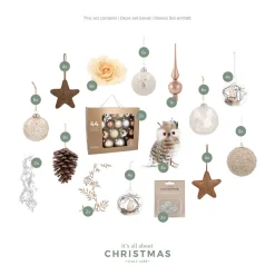 Christbaumschmuck-Komplett-Set „Cosy Premium“, 155 Teile