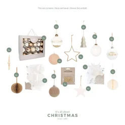 Christbaumschmuck-Komplett-Set „Scandinavian Serenity“