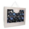 Cooles Denim Blue Weihnachtskugel-Set 44 Stück In Praktischer Box