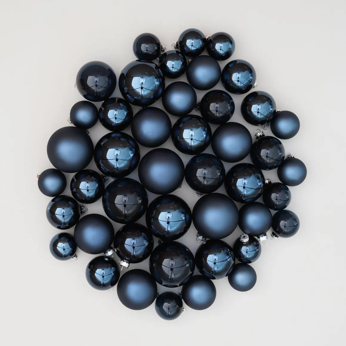 Cooles Denim Blue Weihnachtskugel-Set 44 Stück In Praktischer Box