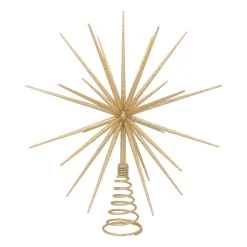 3D Strahlenstern Christbaumspitze, Gold, Kunststoff, 35cm