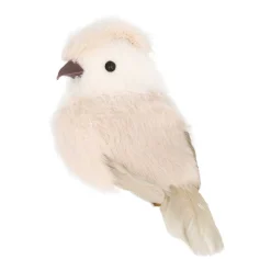 Deko Vogel, Grau, Kunststoff, 10 Cm