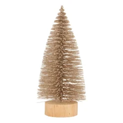 Deko Weihnachtsbaum, Champagner, Kunststoff, 15 Cm