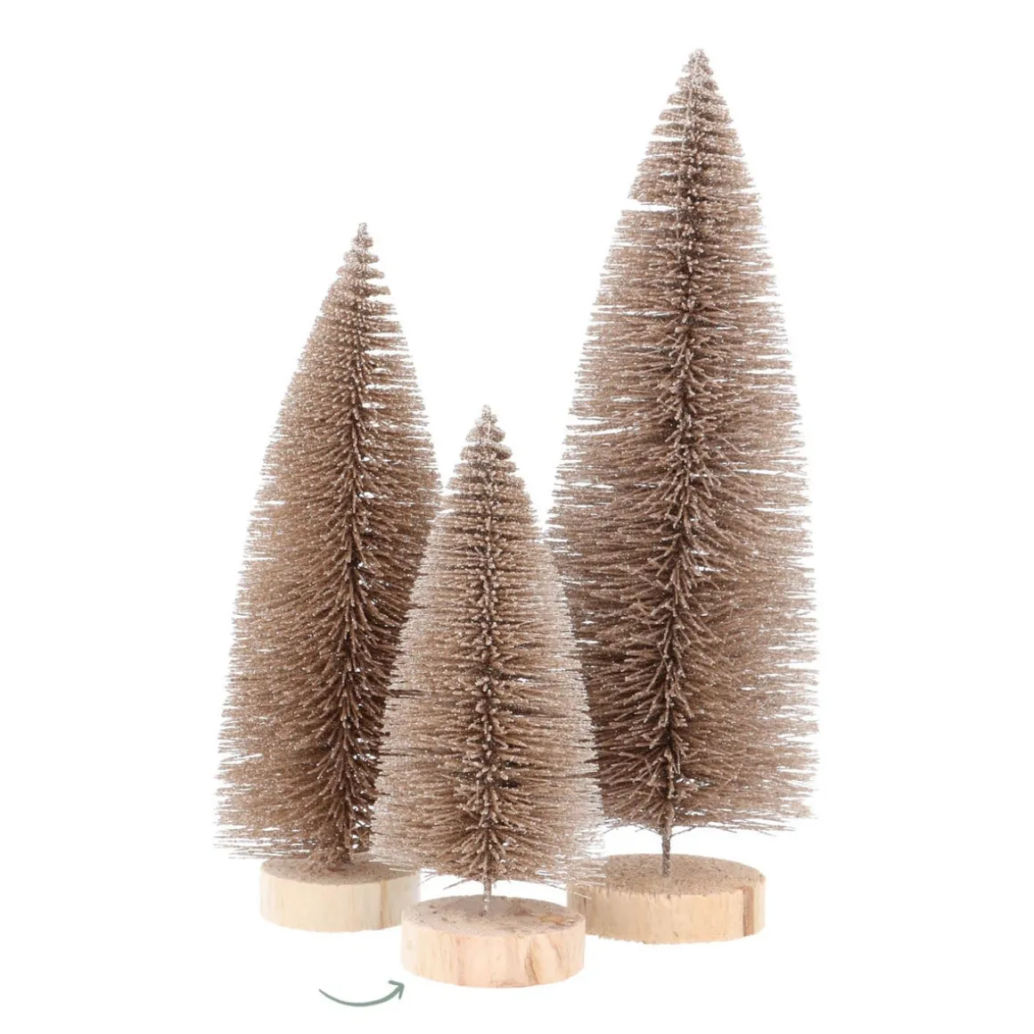 Deko Weihnachtsbaum, Champagner, Kunststoff, 15 Cm