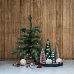 Deko Weihnachtsbaum, Champagner, Kunststoff, 20 Cm
