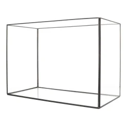 Dekorativer Glasbehälter Mit Metallrahmen