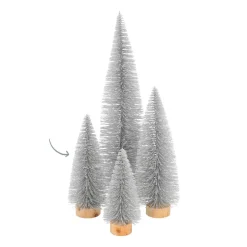 Deko-Weihnachtsbaum Silber, Aus Kunststoff, 20 Cm