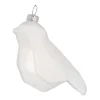 Design Christbaumschmuck Vogel, Weiß, Glas, 9 Cm