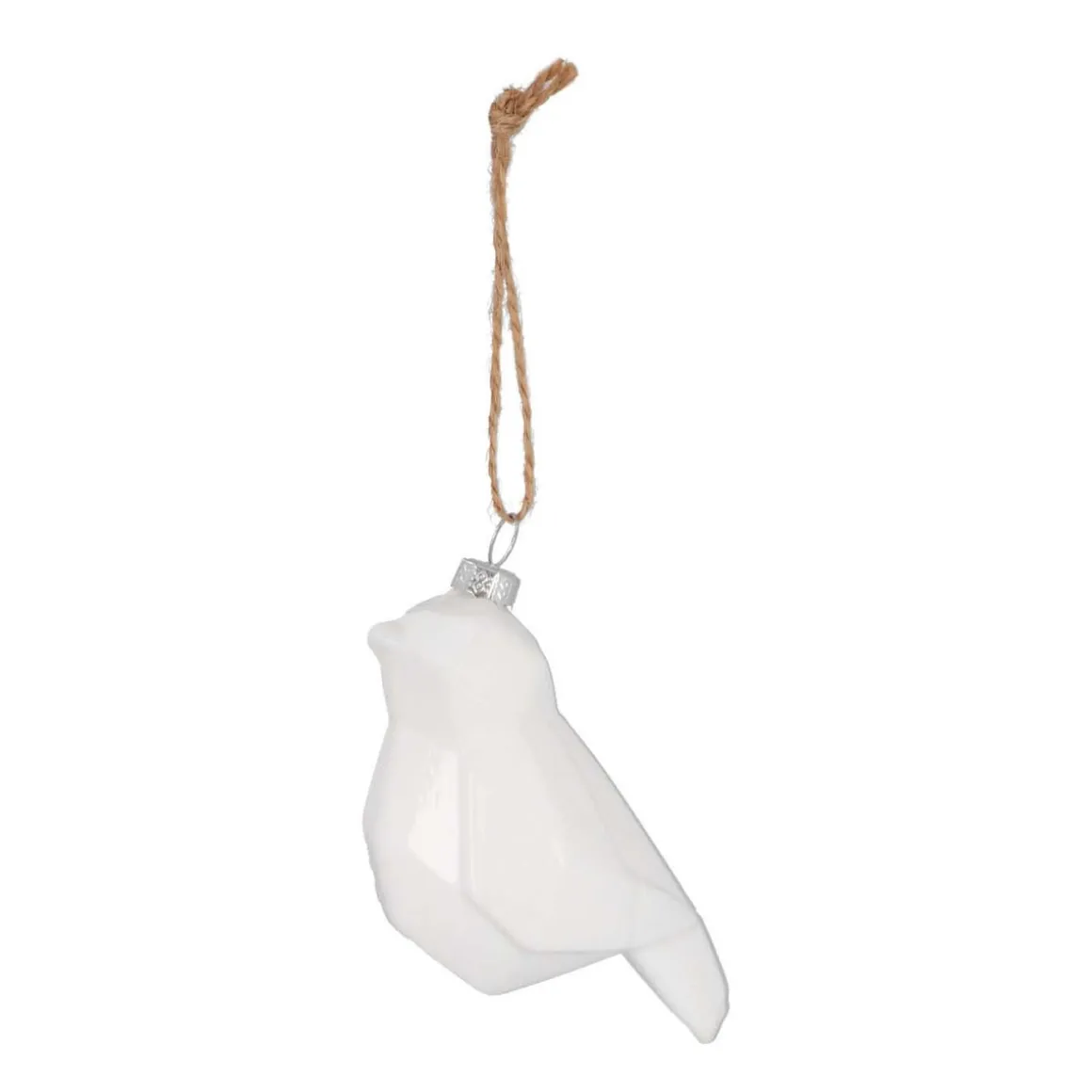 Design Christbaumschmuck Vogel, Weiß, Glas, 9 Cm