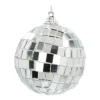 Disco Weihnachtskugel, Silber, Kunststoff, 6 Cm