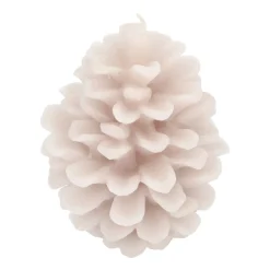 3D-Tannenzapfenkerze - Taupe