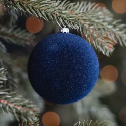 Dunkelblaue Samt-Weihnachtskugel - Unzerbrechlich