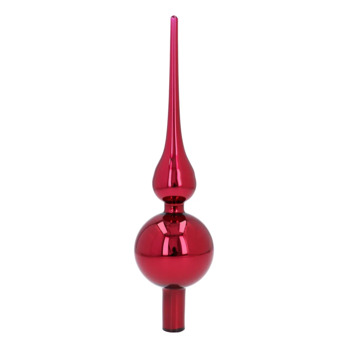 Dunkelrote Glasbaumspitze Für Einen Traditionellen Weihnachtsbaum