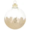 Durchsichtige Weihnachtskugel Mit Goldenem Glitter-Dip