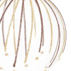 Durchsichtige Weihnachtskugel Mit Glitzerlinien