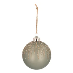 Edle Weihnachtskugel Eiszpafen, Cottage Green, Glas, 8 Cm