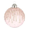 Edle Weihnachtskugel Eiszpafen, Rosa, Glas, 8 Cm