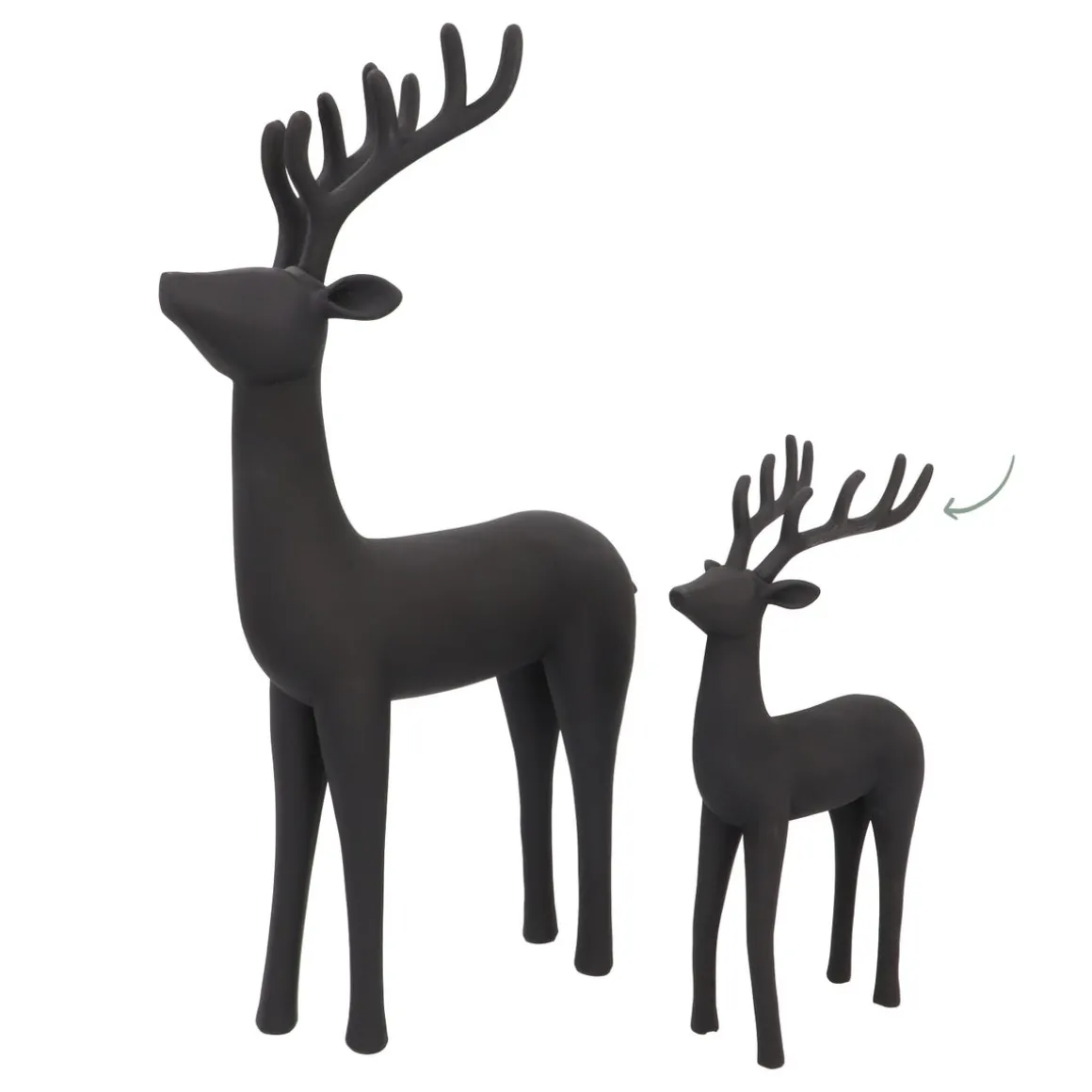 Elegante Schwarze Rentierfigur