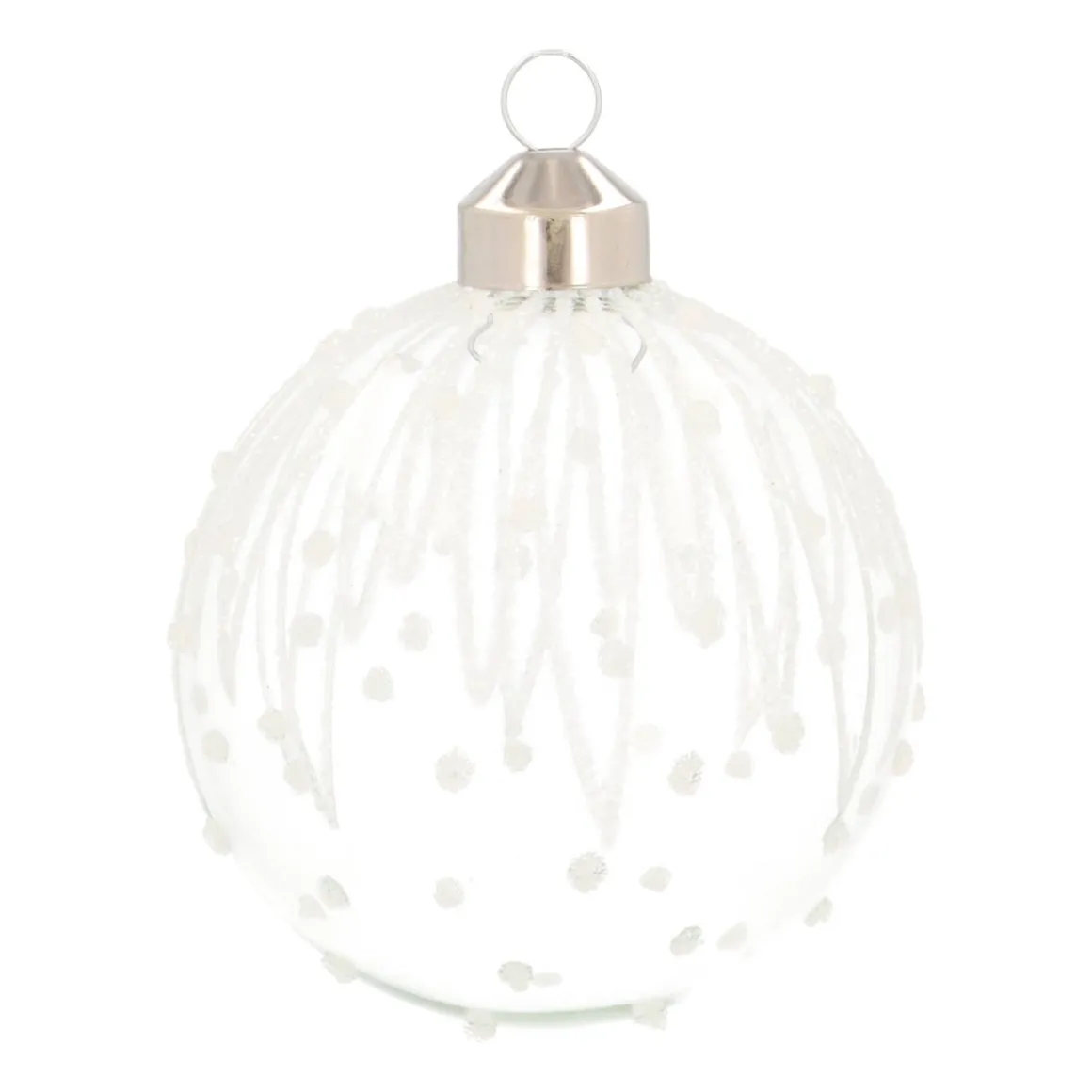 Elegante Transparente Glaskugel Mit Glitzer Und Pünktchen