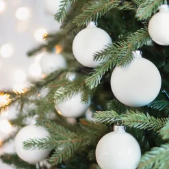 Elegante Wollweiße Weihnachtskugeln Im Set 44 Stück In Praktischer Box