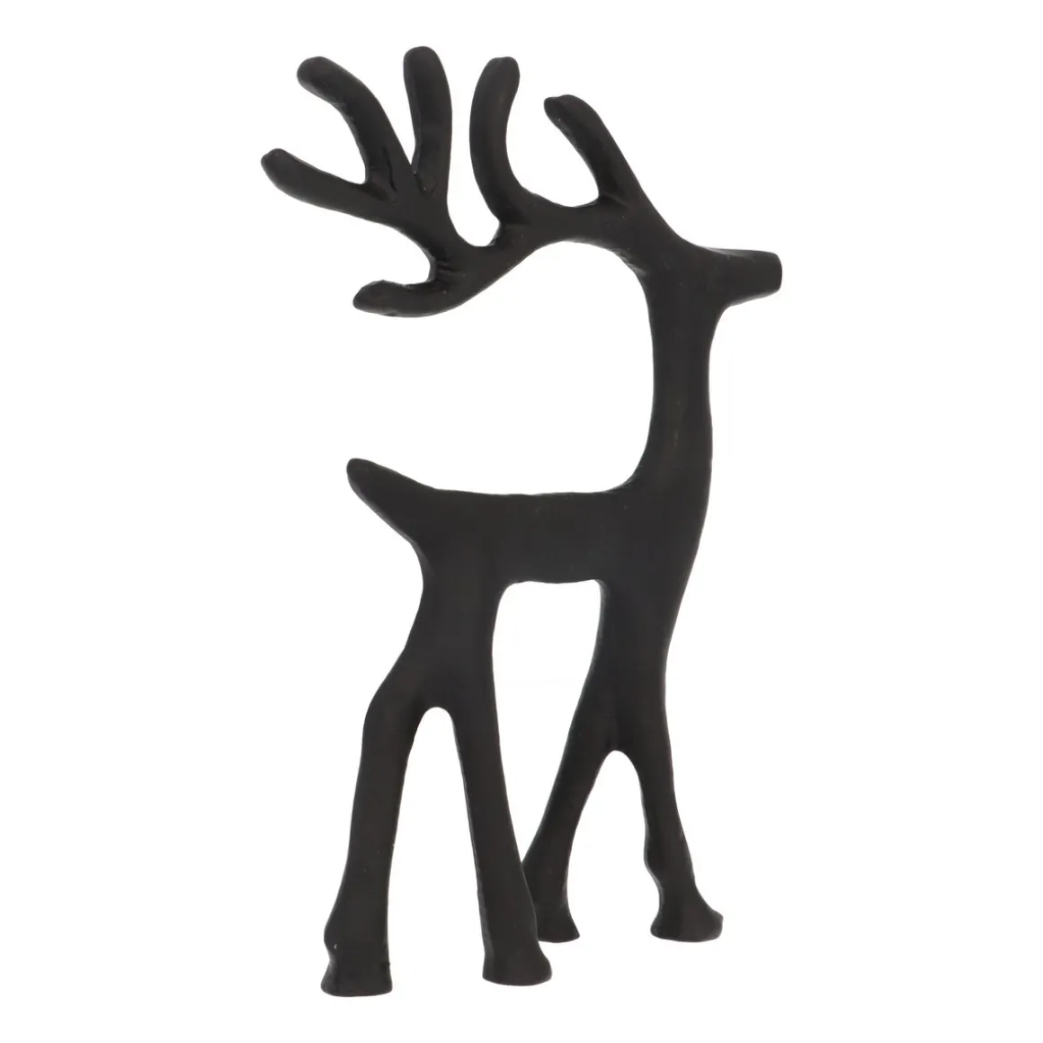 Elegantes Schwarzes Rentier Mit Erhobenem Kopf