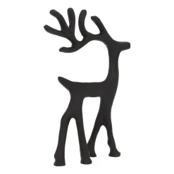 Elegantes Schwarzes Rentier Mit Erhobenem Kopf