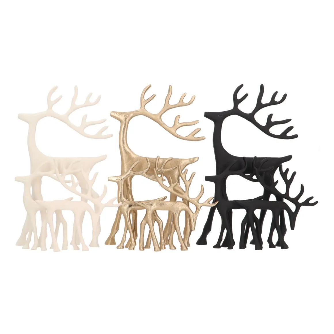 Elegantes Schwarzes Rentier Mit Gesenktem Kopf