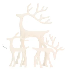 Elegantes Weißes Rentier Mit Kopf Nach Oben