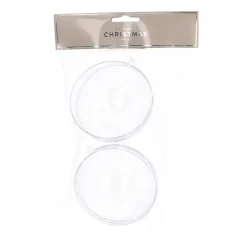2er Set Weihnachtskugeln Zum Befüllen Transparent, 9 Cm