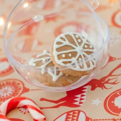 2er Set Weihnachtskugeln Zum Befüllen Transparent, 9 Cm