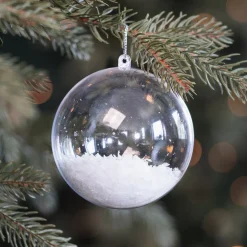 2er Set Weihnachtskugeln Zum Befüllen Transparent, 9 Cm