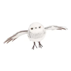 Eule Fliegend Braun, Aus Kunststoff, 34 Cm