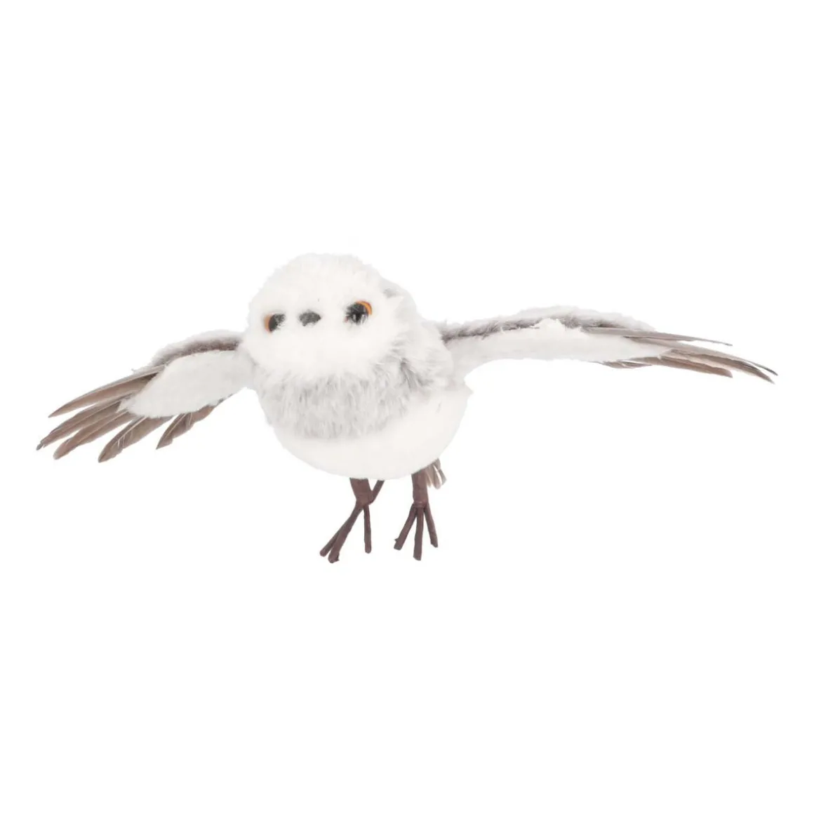 Eule Fliegend Braun, Aus Kunststoff, 34 Cm